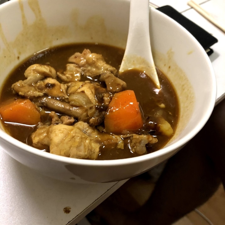 活力なべで節約!時短料理!手羽元のカレースープ